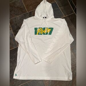 Polo by Ralph Lauren White Hoodie with Green and Yellow Logo